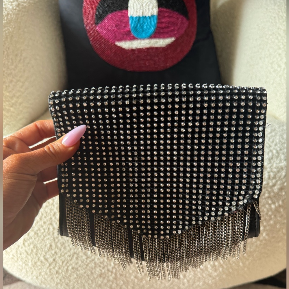 Express Black Clutch